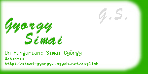 gyorgy simai business card